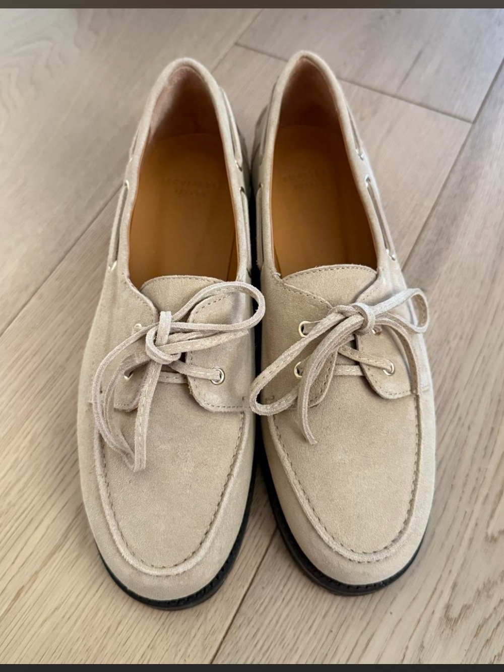 Women’s Sezane Suede loafer Shoes in Light Beige